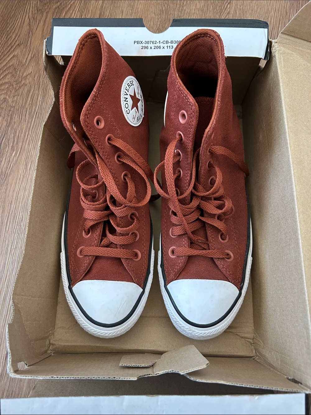 Converse Rust Brown Canvas High-Top Sneakers - Picture 2 of 6